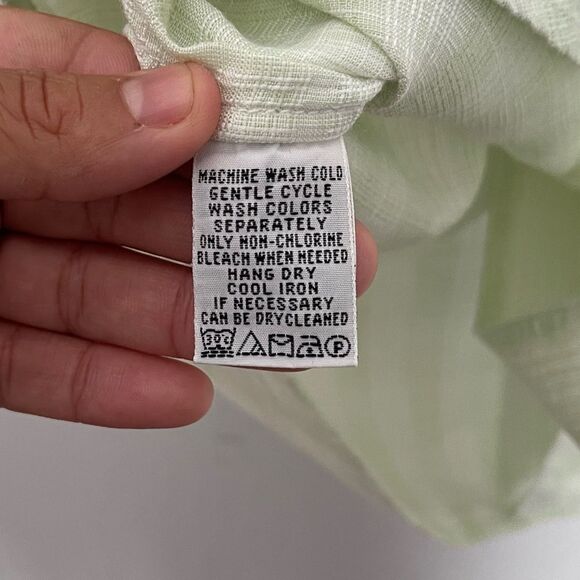 Tommy Bahama Men’s Button Down Plaid Light Green Shirt XL - Picture 5 of 6